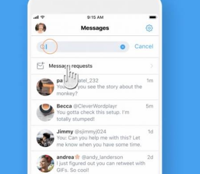 Twitter终于为安卓上的DM提供了一个搜索工具