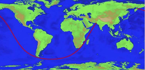 计算出地球上最长的直线海洋路径