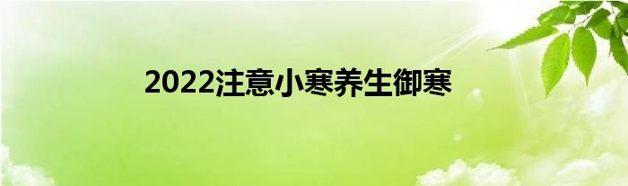 2022注意小寒养生御寒