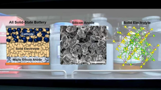 新型固态电池使用纯硅阳极