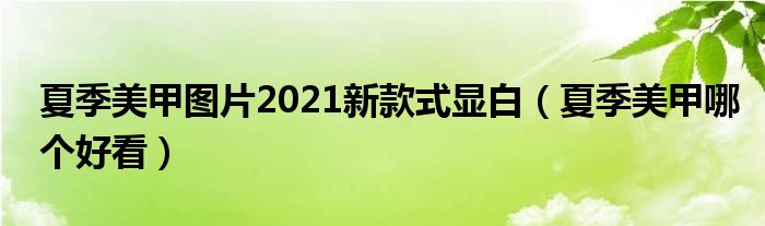 夏季美甲图片2021新款式显白（夏季美甲哪个好看）