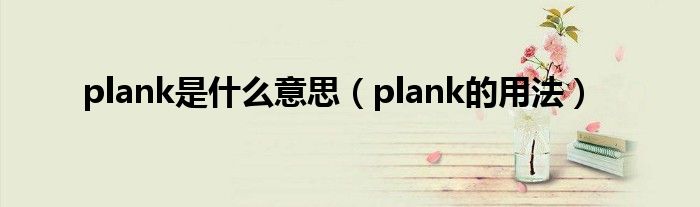 plank是什么意思（plank的用法）