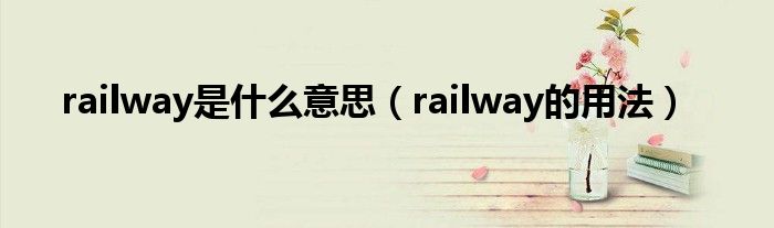 railway是什么意思（railway的用法）