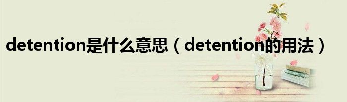 detention是什么意思（detention的用法）