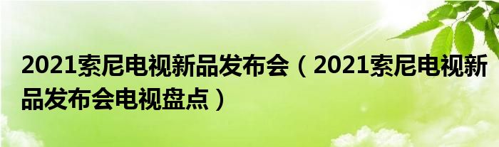 2021索尼电视新品发布会（2021索尼电视新品发布会电视盘点）