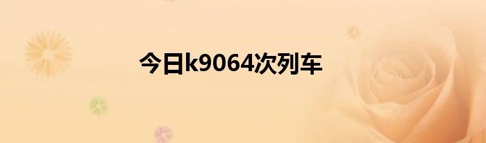 今日k9064次列车