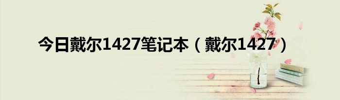 今日戴尔1427笔记本（戴尔1427）