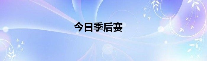 今日季后赛