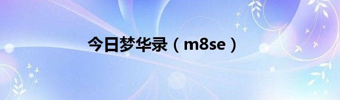 今日梦华录（m8se）