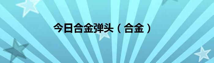 今日合金弹头（合金）