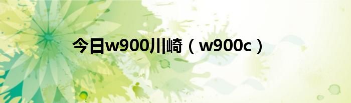 今日w900川崎（w900c）