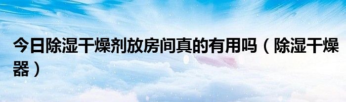 今日除湿干燥剂放房间真的有用吗（除湿干燥器）