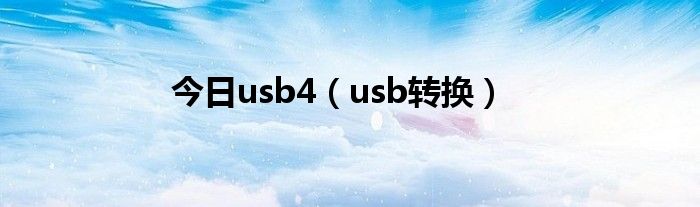 今日usb4（usb转换）