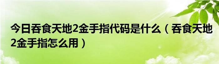 今日吞食天地2金手指代码是什么（吞食天地2金手指怎么用）