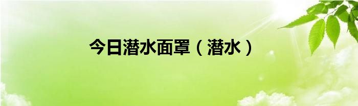 今日潜水面罩（潜水）