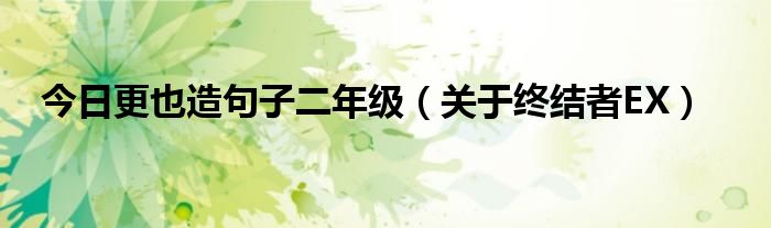 今日更也造句子二年级（关于终结者EX）