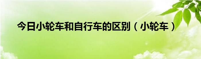 今日小轮车和自行车的区别（小轮车）