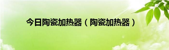 今日陶瓷加热器（陶瓷加热器）