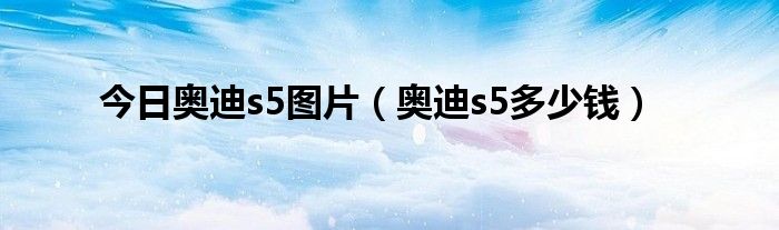 今日奥迪s5图片（奥迪s5多少钱）