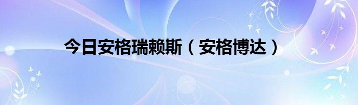 今日安格瑞赖斯（安格博达）