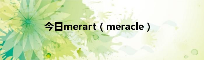 今日merart（meracle）