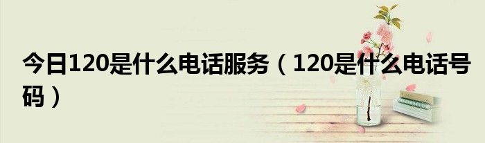 今日120是什么电话服务（120是什么电话号码）