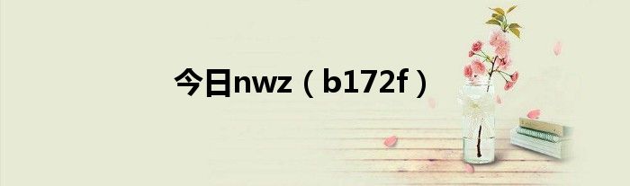 今日nwz（b172f）