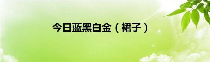 今日蓝黑白金（裙子）