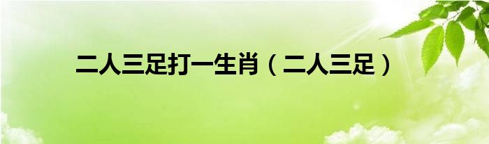 二人三足打一生肖（二人三足）