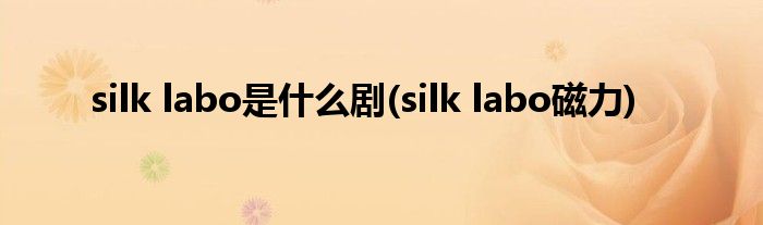 silk labo是什么剧(silk labo磁力)