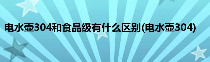 电水壶304和食品级有什么区别(电水壶304)