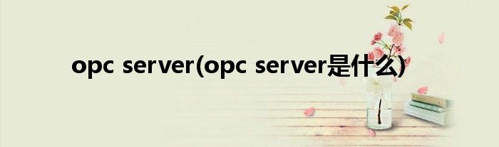 opc server(opc server是什么)