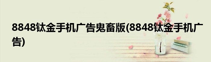 8848钛金手机广告鬼畜版(8848钛金手机广告)