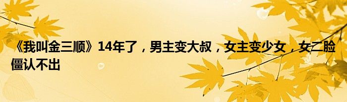 《我叫金三顺》14年了，男主变大叔，女主变少女，女二脸僵认不出