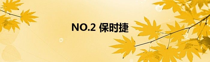 NO.2 保时捷