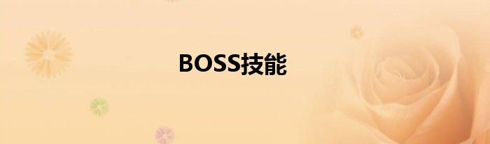 BOSS技能