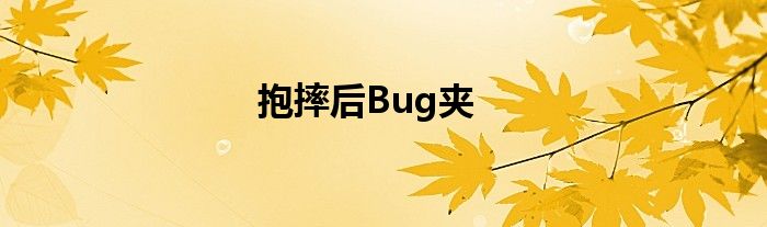 抱摔后Bug夹