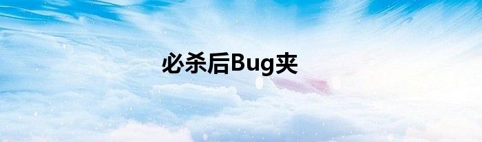 必杀后Bug夹