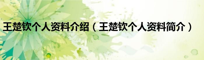 王楚钦个人资料介绍（王楚钦个人资料简介）