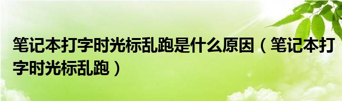 笔记本打字时光标乱跑是什么原因（笔记本打字时光标乱跑）