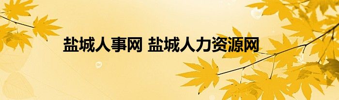 盐城人事网 盐城人力资源网