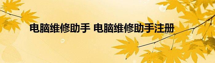 电脑维修助手 电脑维修助手注册