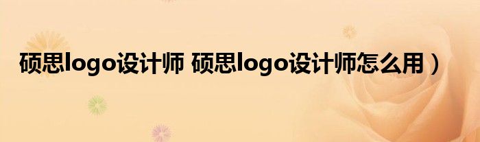 硕思logo设计师 硕思logo设计师怎么用）