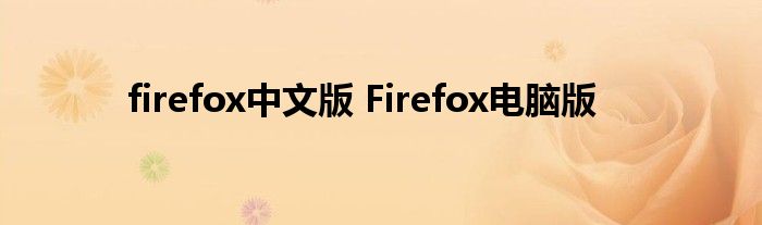 firefox中文版 Firefox电脑版