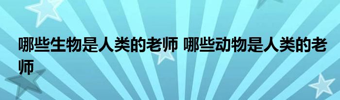 哪些生物是人类的老师 哪些动物是人类的老师