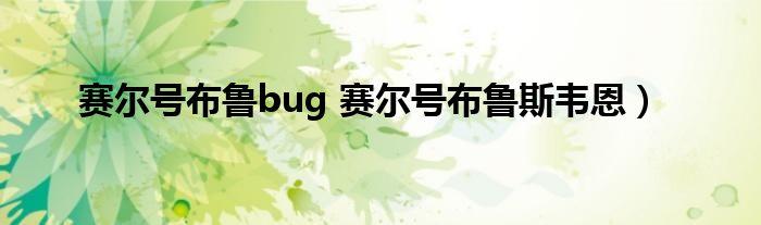 赛尔号布鲁bug 赛尔号布鲁斯韦恩）