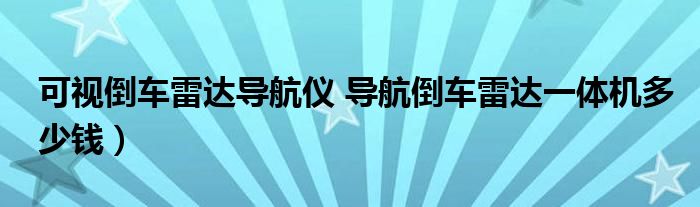 可视倒车雷达导航仪 导航倒车雷达一体机多少钱）