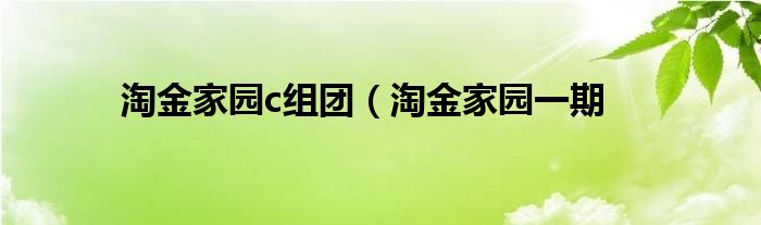 淘金家园c组团（淘金家园一期