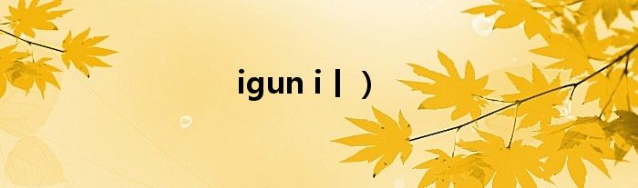 igun i丨）