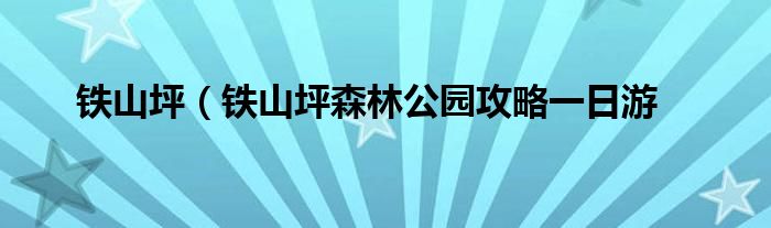 铁山坪（铁山坪森林公园攻略一日游